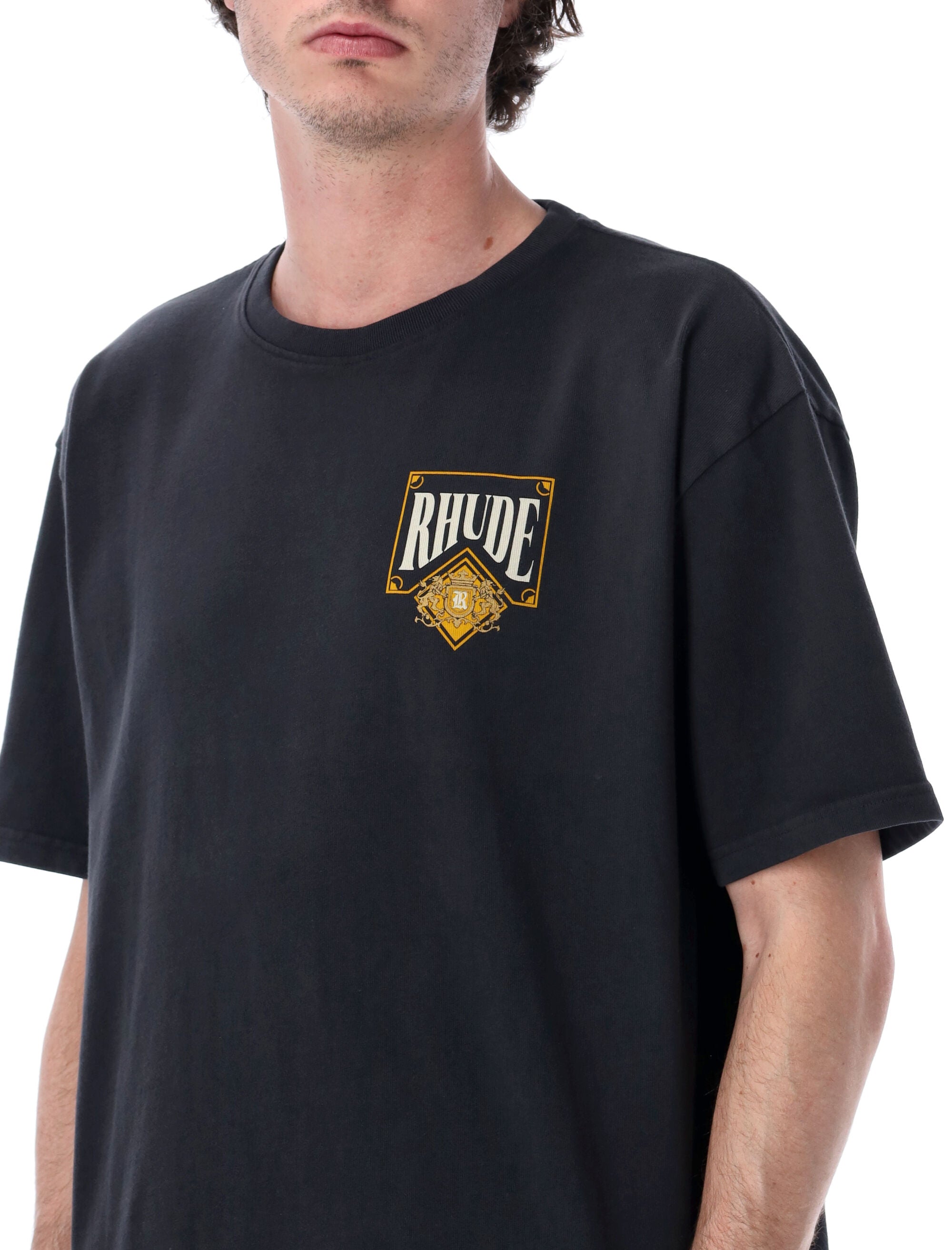 Rhude Playing Card T-Shirt Vintage Black Cotton Tshirt