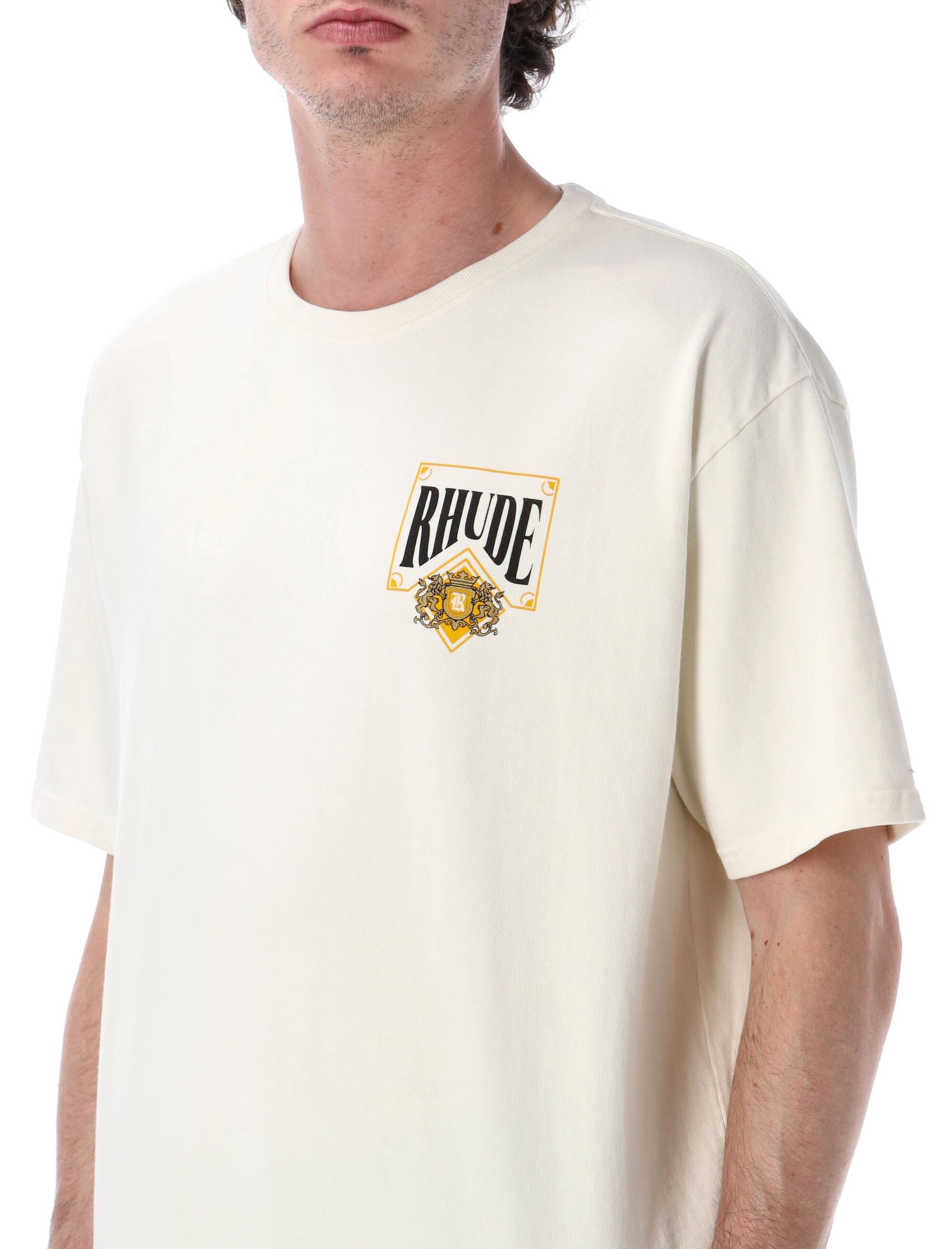 Rhude Playing Card T-Shirt Vintage White Cotton Tshirt