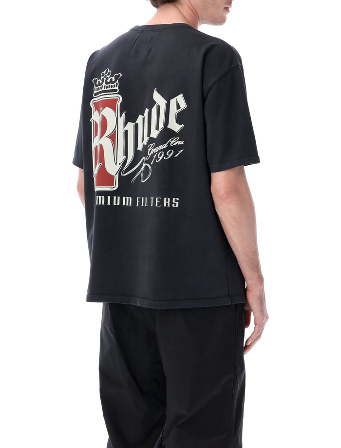Rhude Fumar 91 T-Shirt Vintage Black Cotton Tshirt