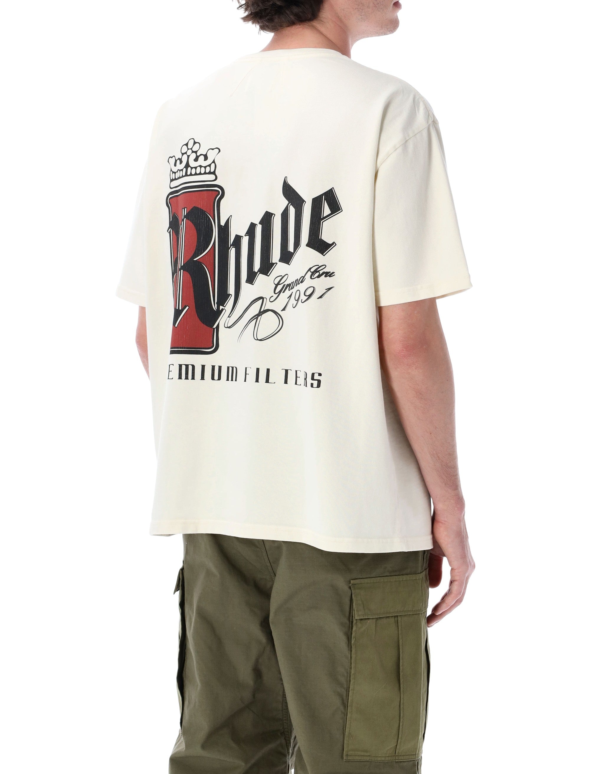 Rhude Fumar 91 T-Shirt Vintage White Cotton Tshirt