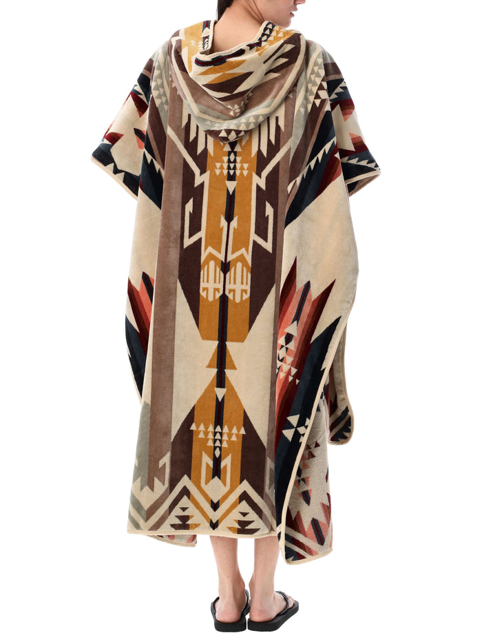 Harding Jacquard Hooded Towel White Sands Cotton