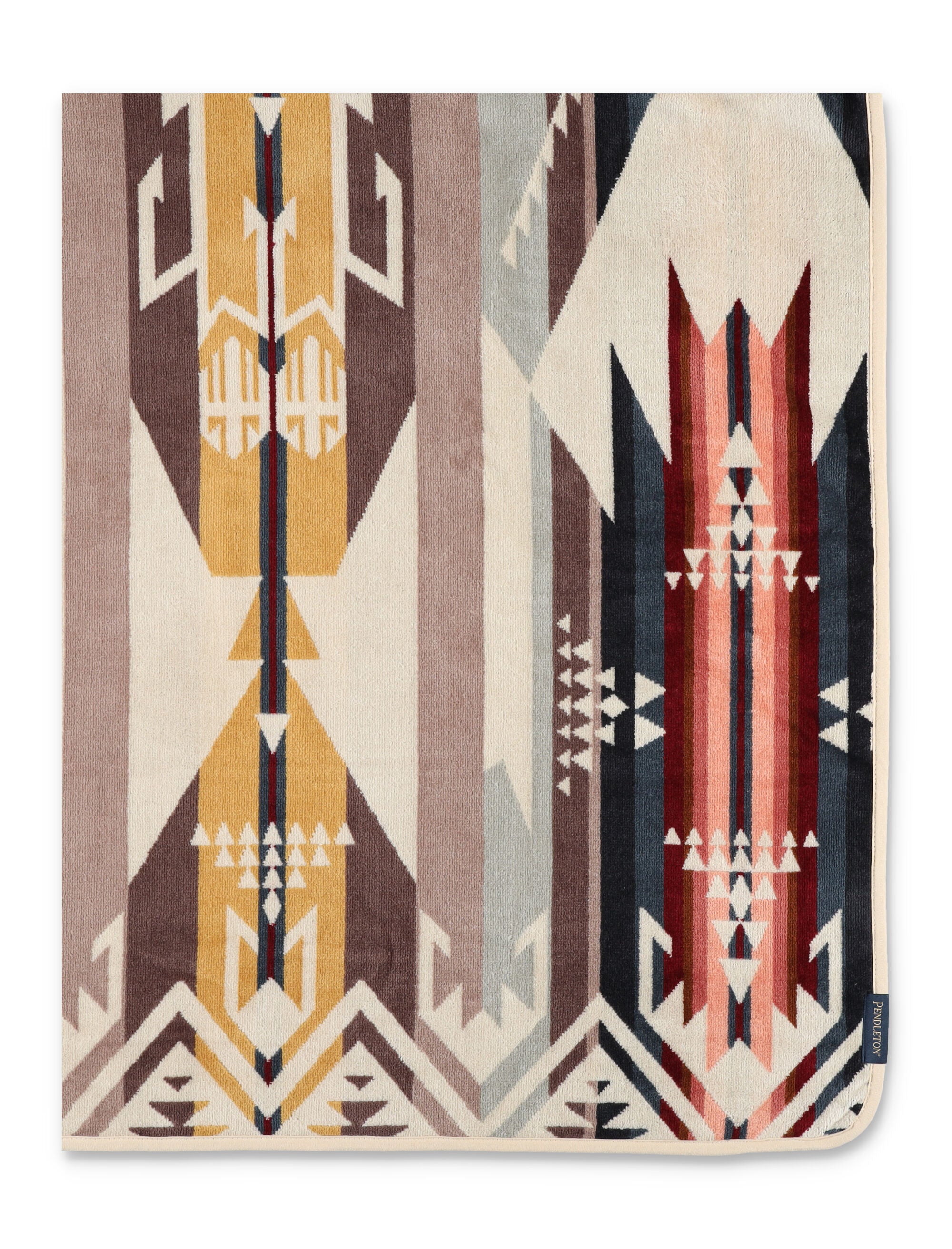 Pendleton Tween Jacquard Hooded Towel White Sands Cotton