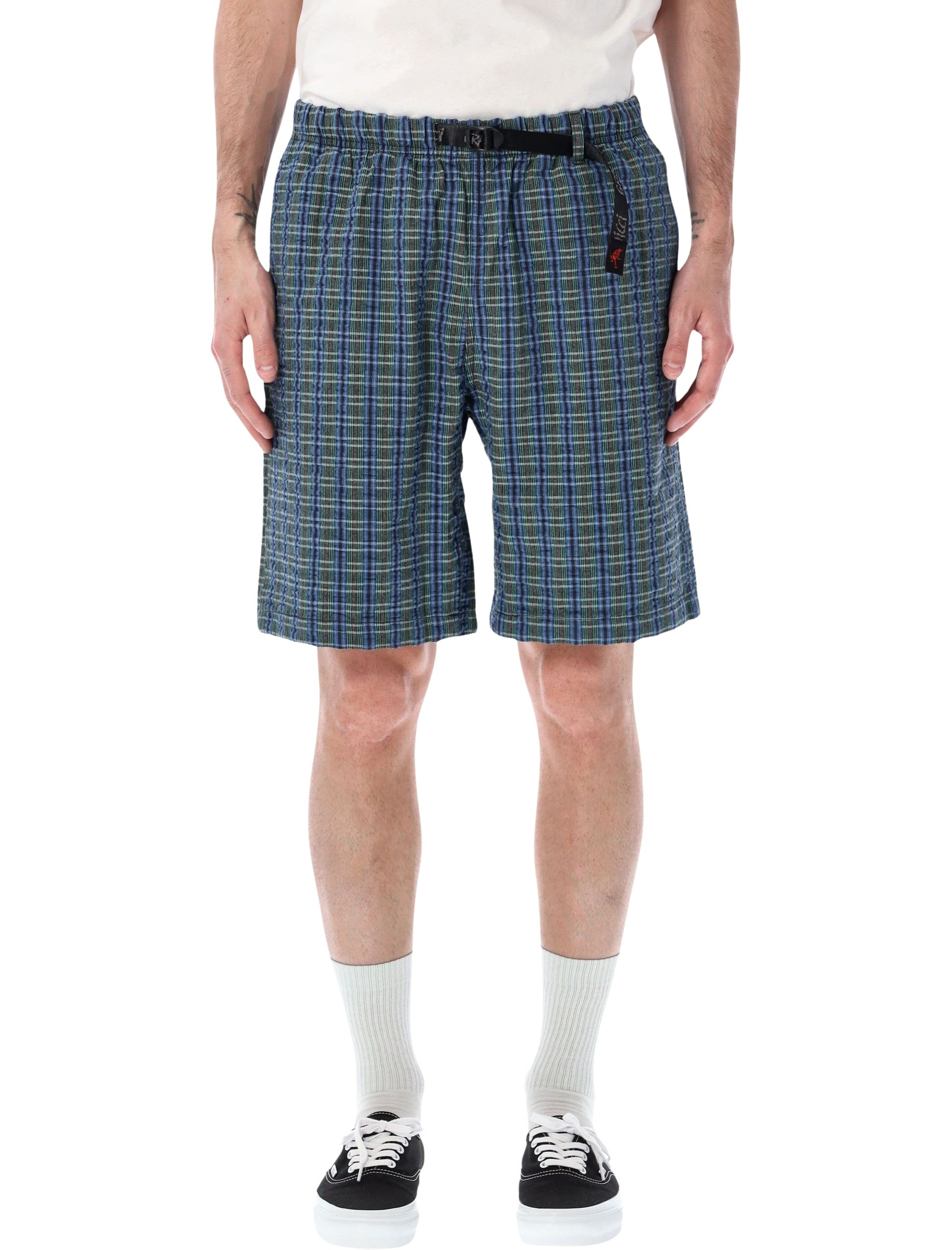 Gramicci Plaid Seersucker O.g. Shorts Multi Stripe Cotton