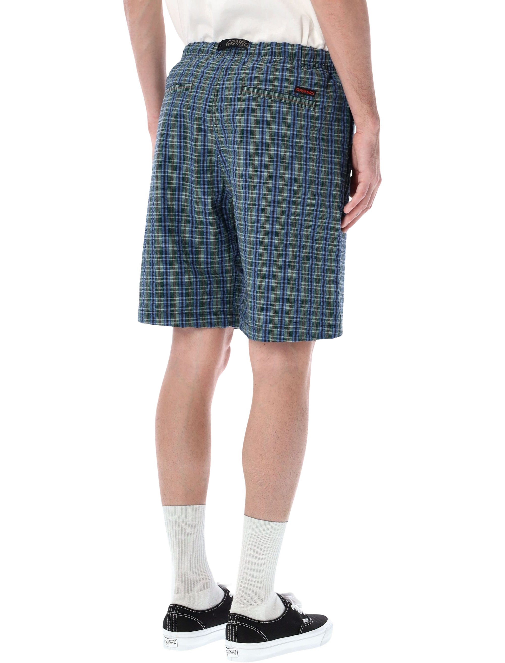 Gramicci Plaid Seersucker O.g. Shorts Multi Stripe Cotton