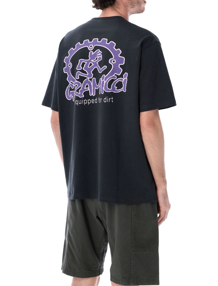 Gramicci Equipped For Dirt Cotton T-Shirt Vintage Black Tshirt