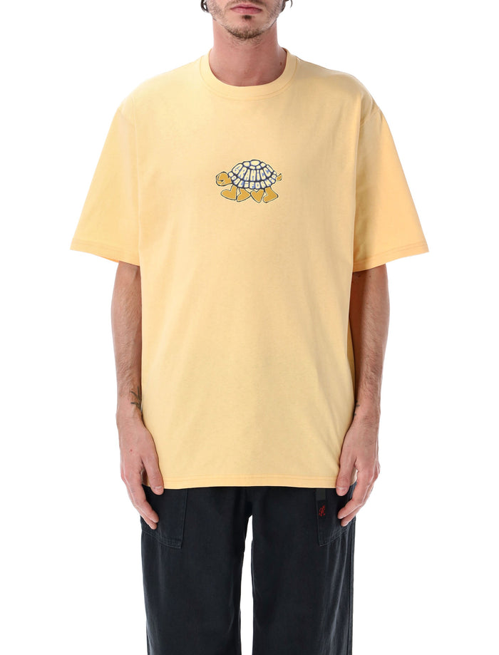 Gramicci Turtle Logo Printed T-Shirt Mango Cotton Tshirt