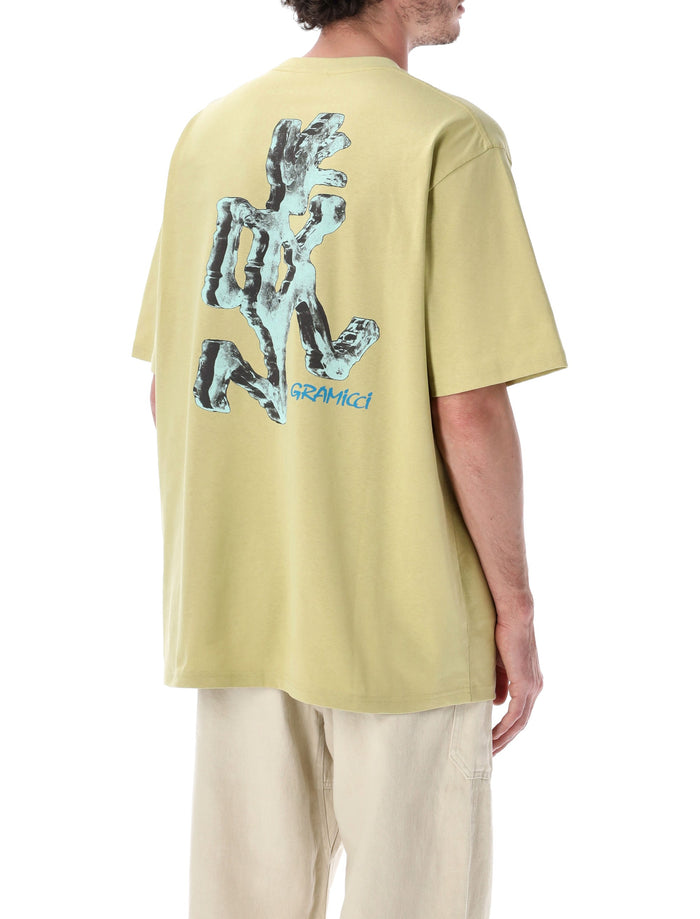 Gramicci Ice Sculpture Cotton T-Shirt Lime Tshirt