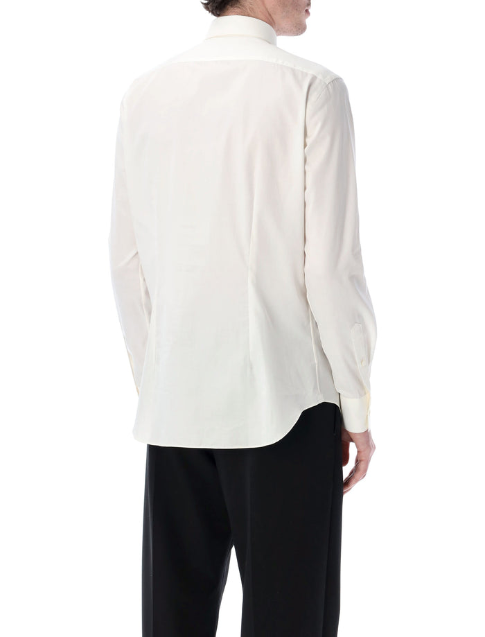 Xacus white shirt with French collar Ecru Cotton
