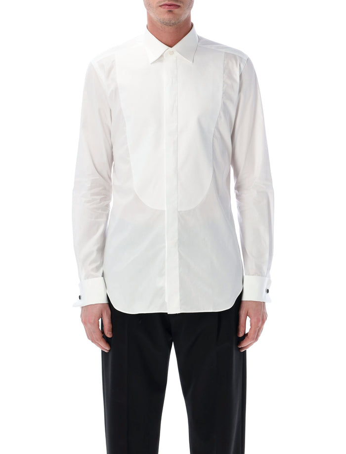 Xacus formal shirt with plastron White Cotton
