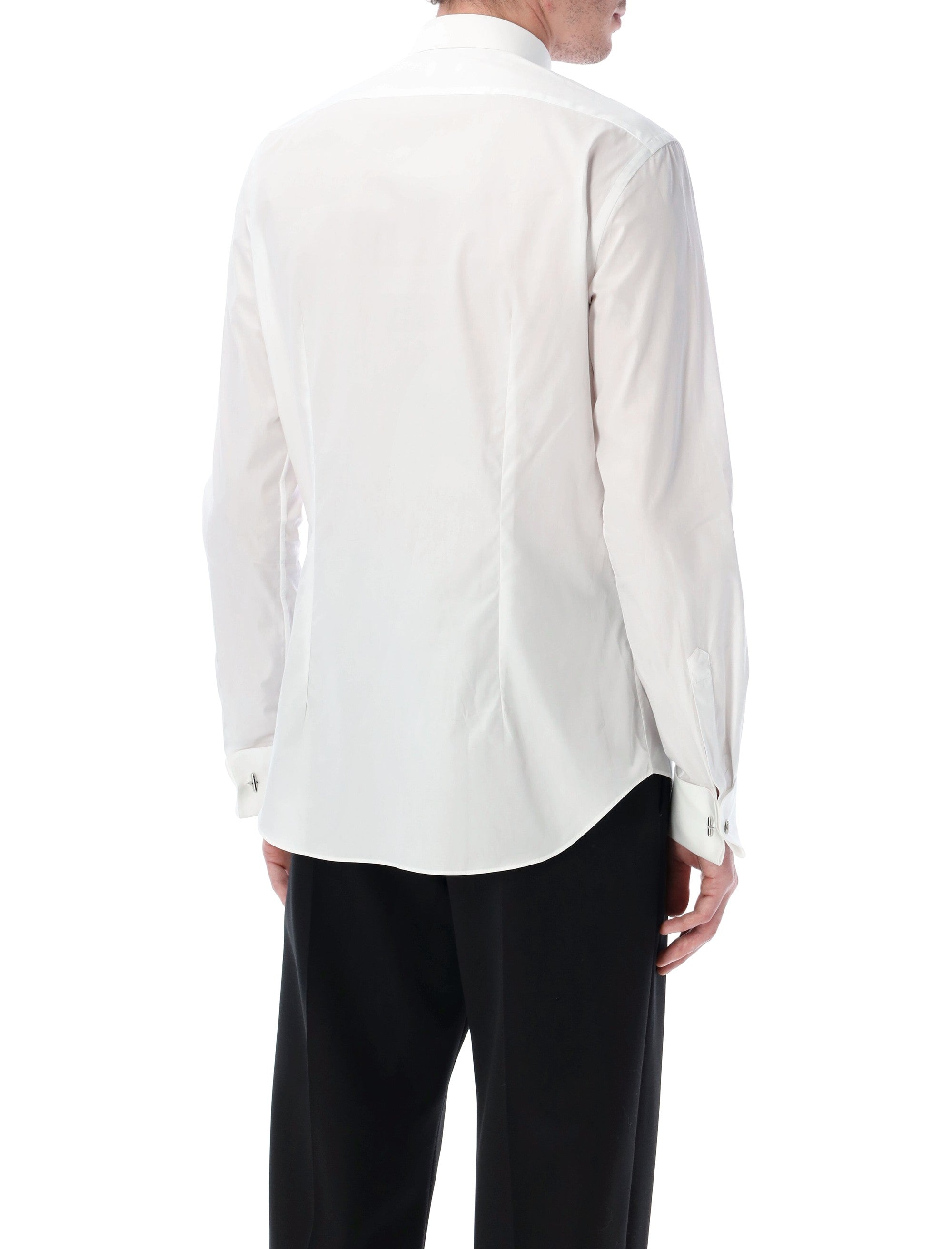 Xacus formal shirt with plastron White Cotton
