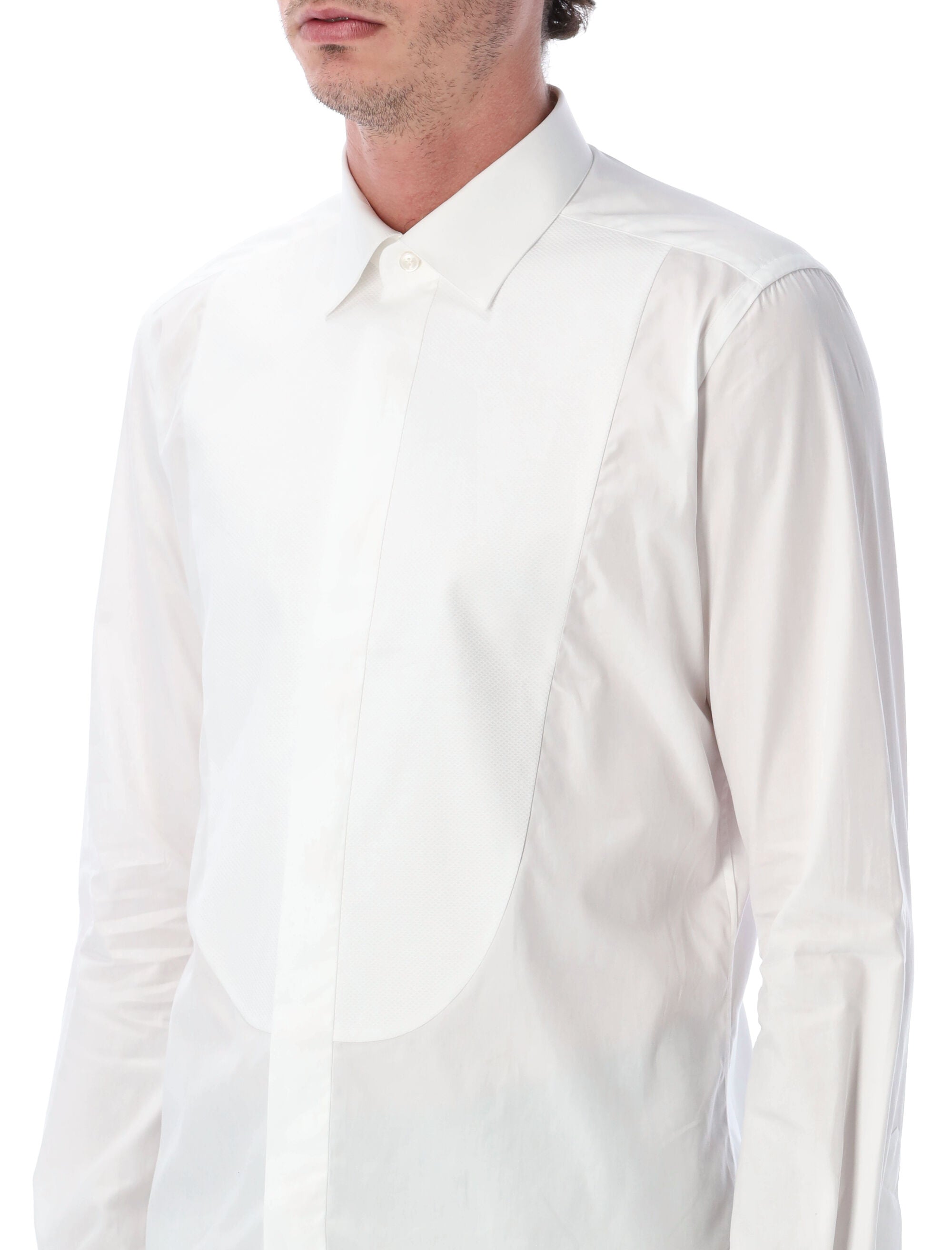Xacus formal shirt with plastron White Cotton
