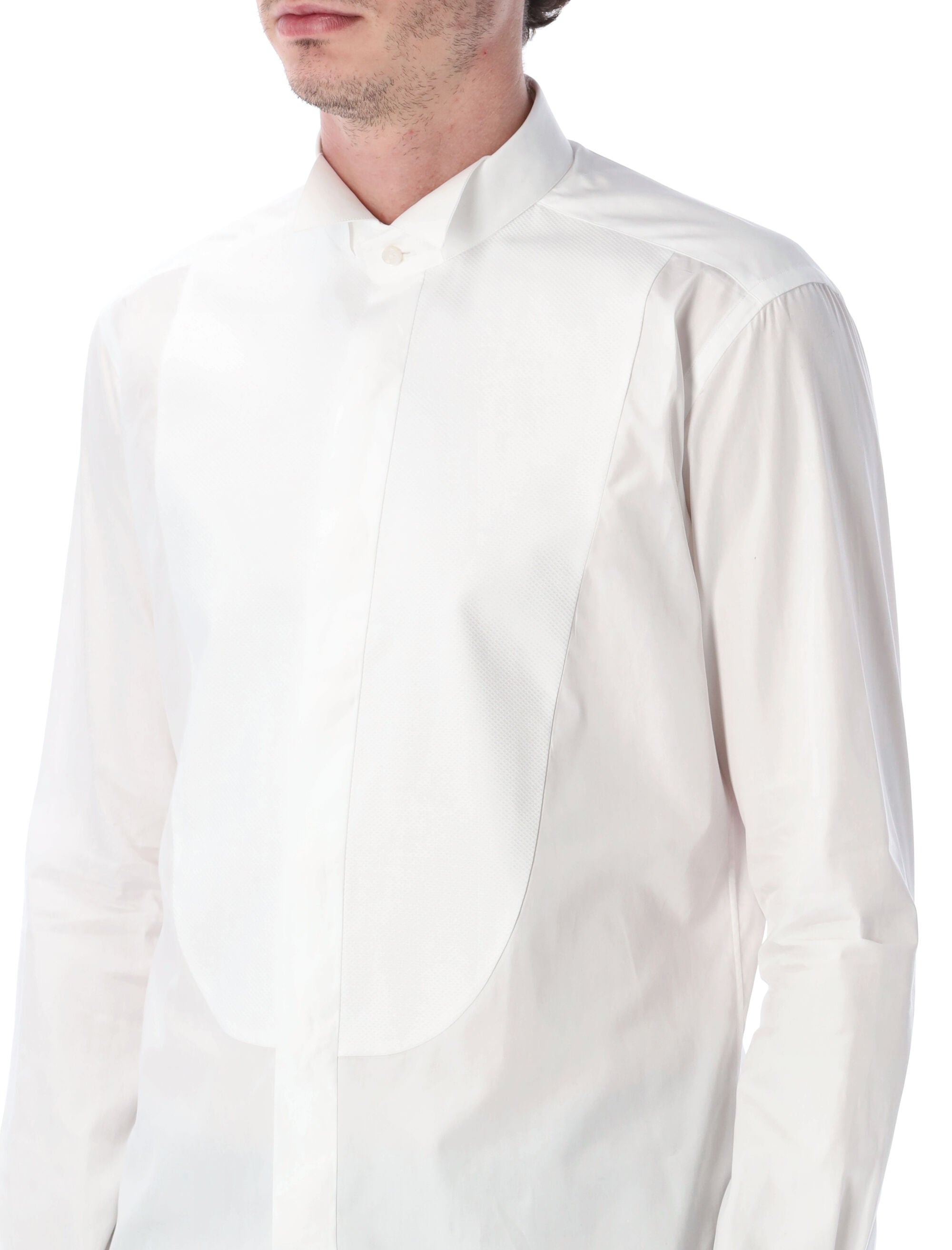 Xacus white plastron formal shirt Cotton