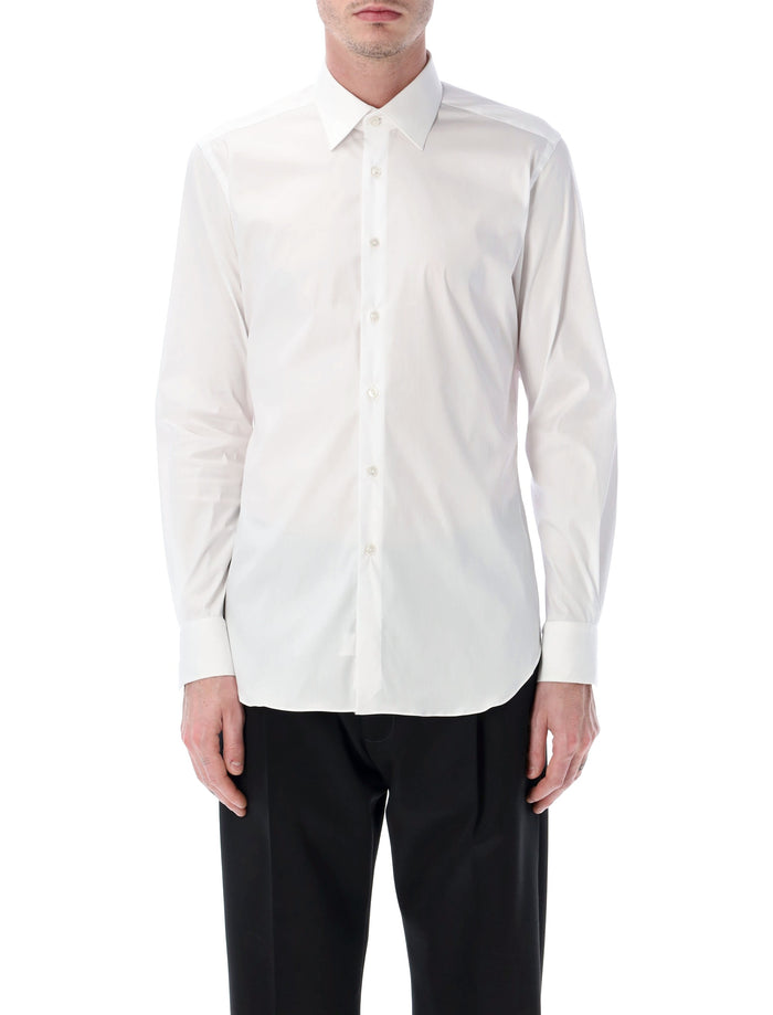 Xacus stretch cotton classic shirt White