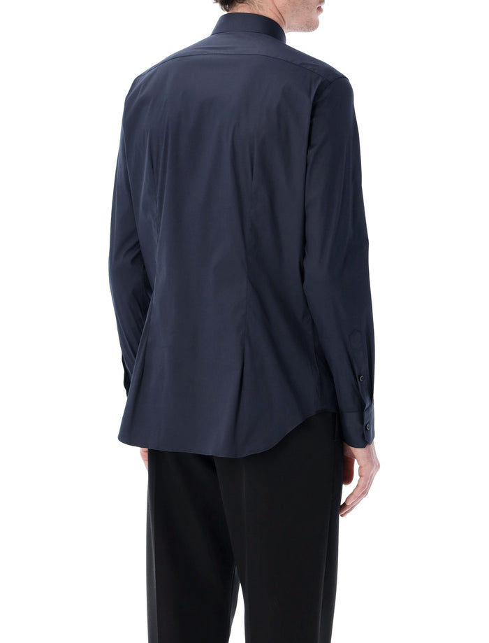 Xacus stretch cotton classic shirt Navy