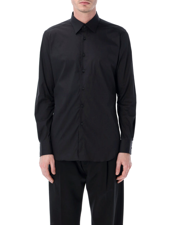 Xacus stretch cotton classic shirt Black