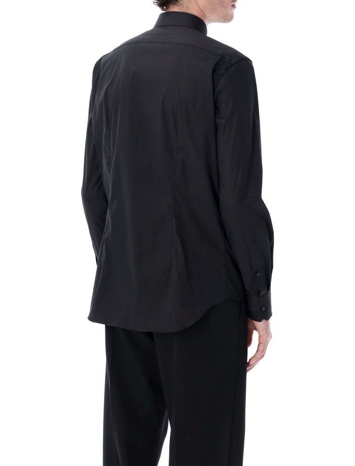 Xacus stretch cotton classic shirt Black
