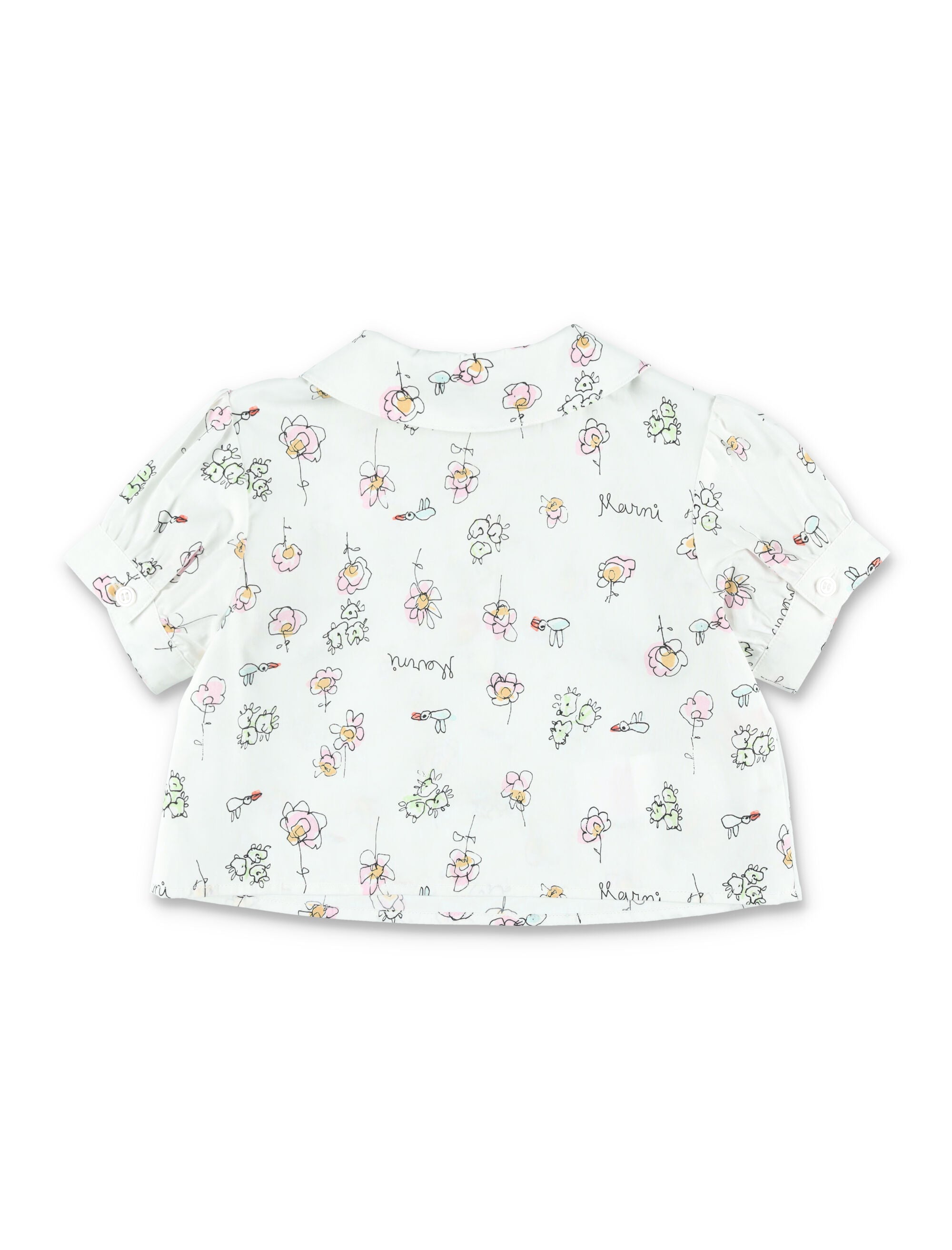 Marni baby printed cotton shirt White