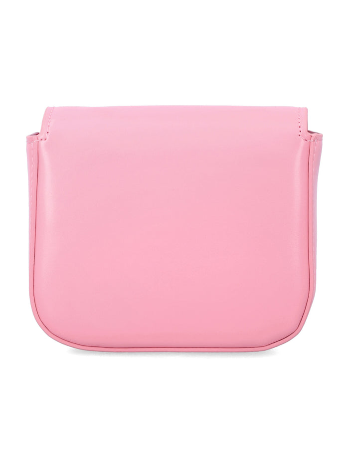 Marni Girls Mini Eco Leather Shoulder Bag Pink Polyester Lining