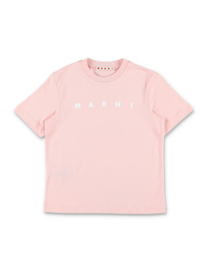 Marni kids logo t-shirt Pink Cotton