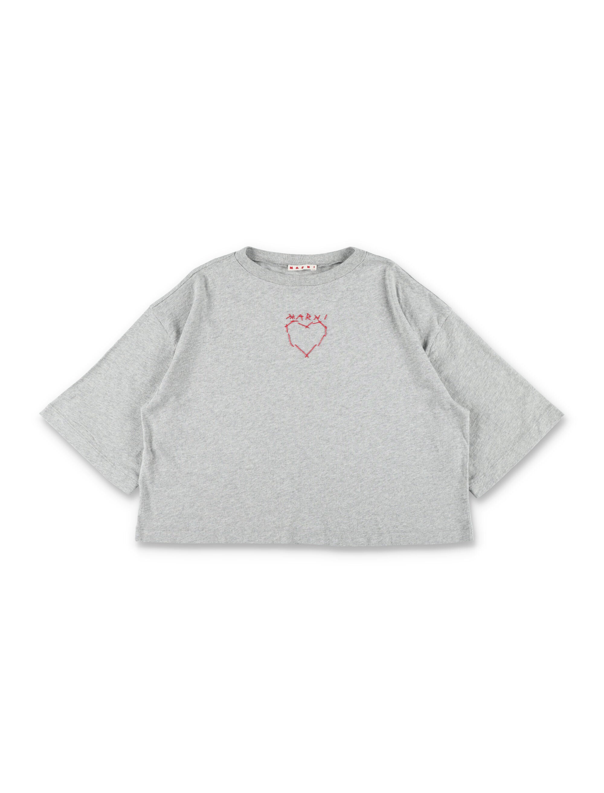 Marni girls cropped t-shirt Grey Cotton