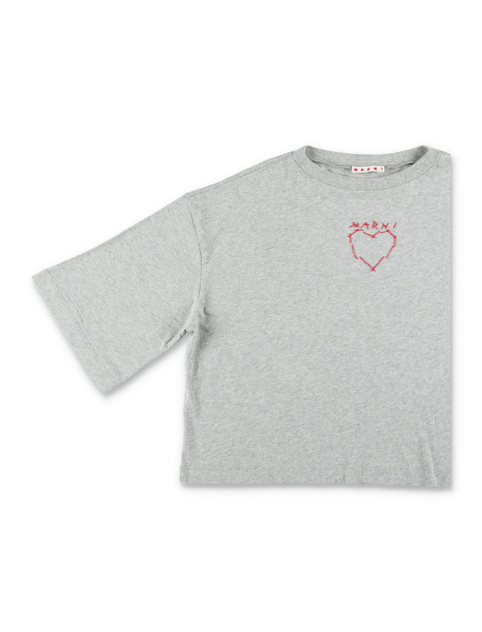 Marni girls cropped t-shirt Grey Cotton