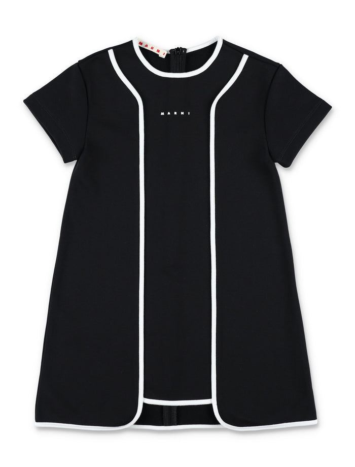 Marni Cotton Kids Sweatdress Black Dress