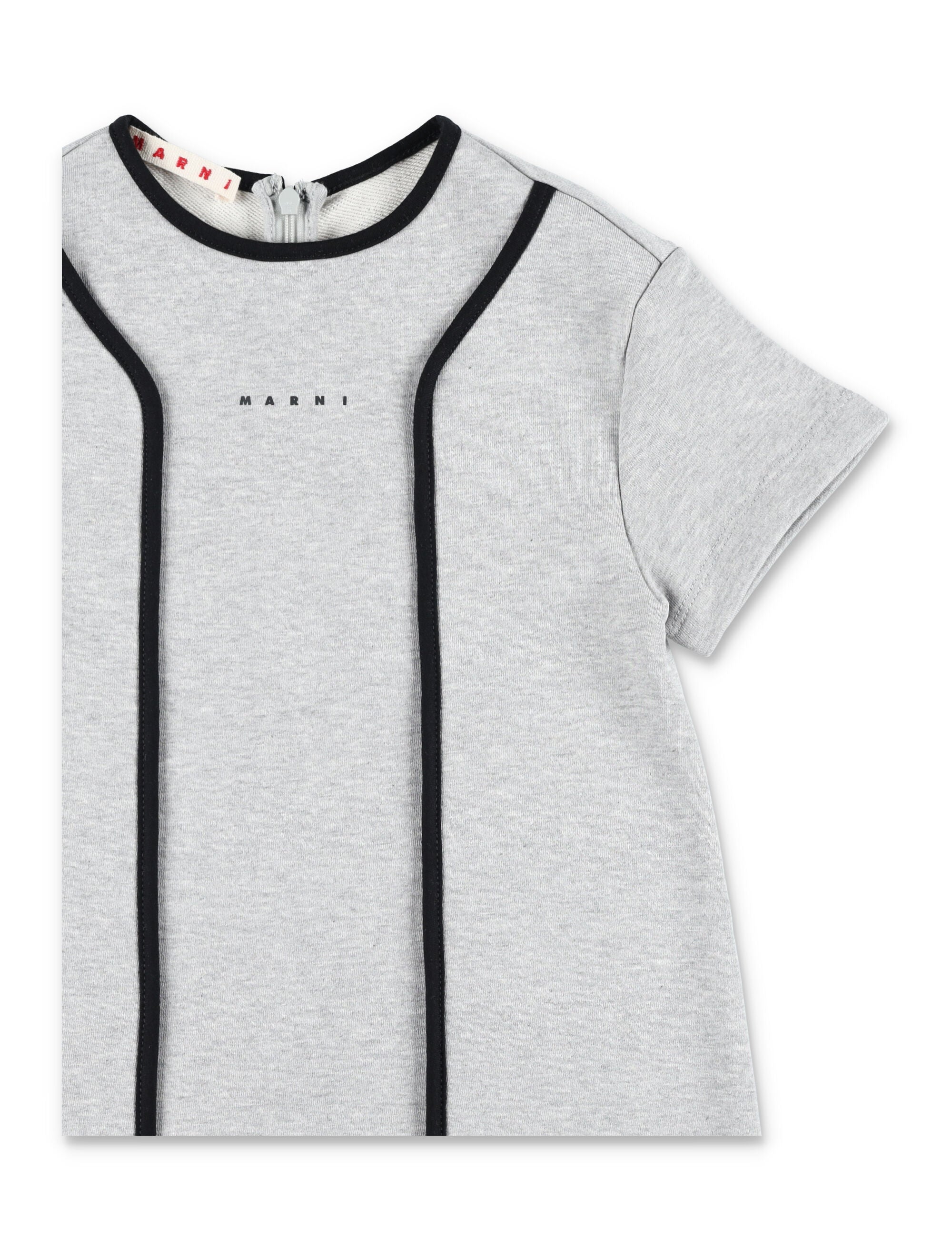 Marni cotton kids sweatdress Grey Dress