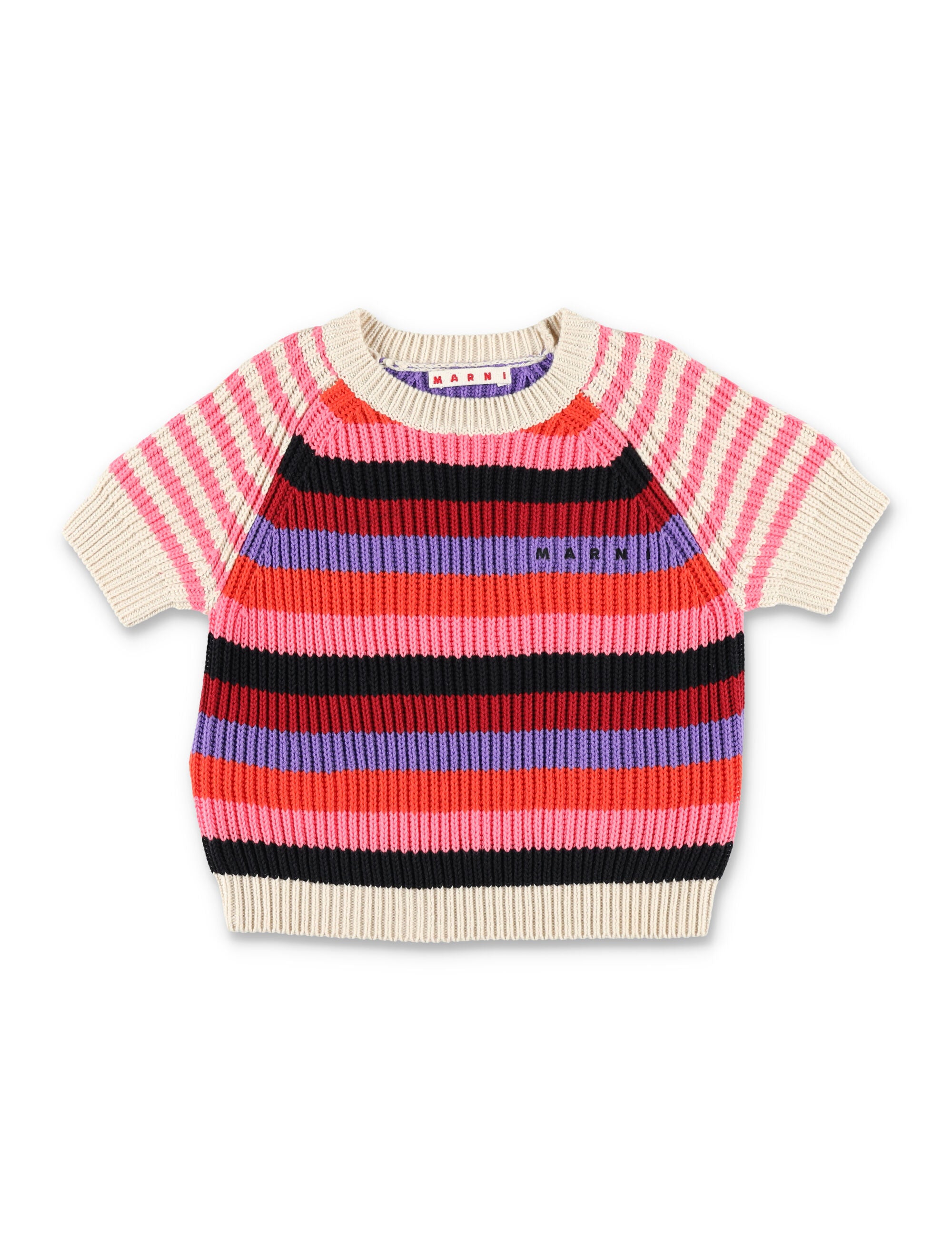 Marni cotton striped sweater for girls Multi