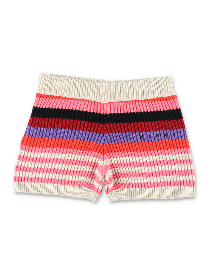 Marni striped cotton knit culottes for girls Multi Short