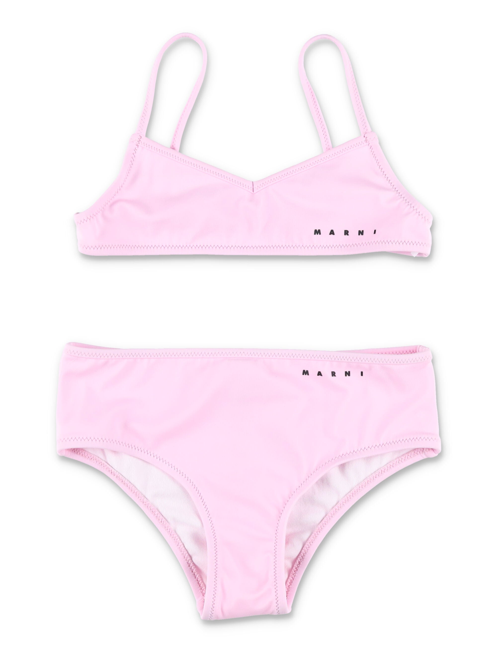 Marni bikini with logo for girls Rose Nylon