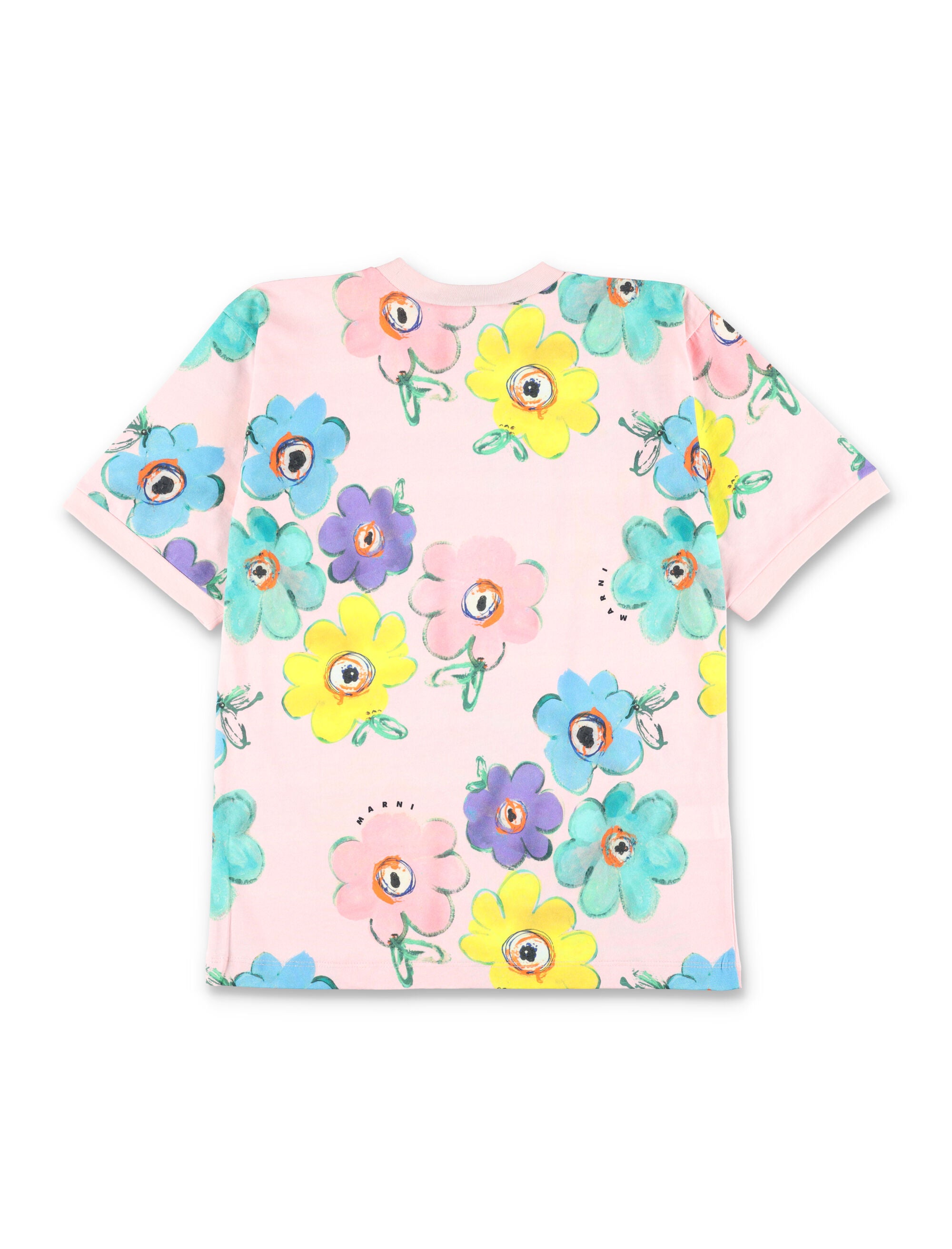Marni printed t-shirt dress for girls Rose Cotton