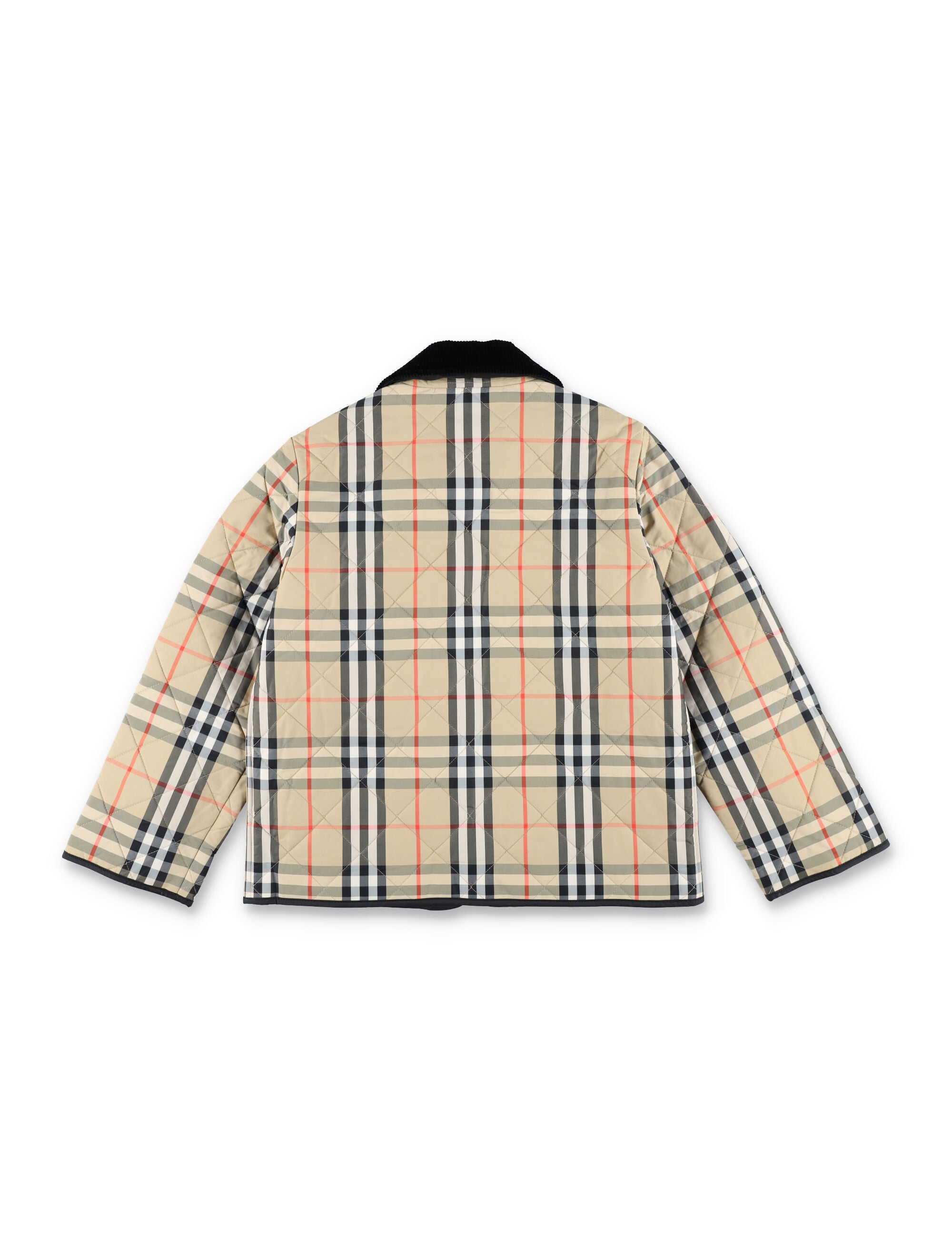 Burberry quilted nylon Check jacket for kids Sand Ip Polyamide