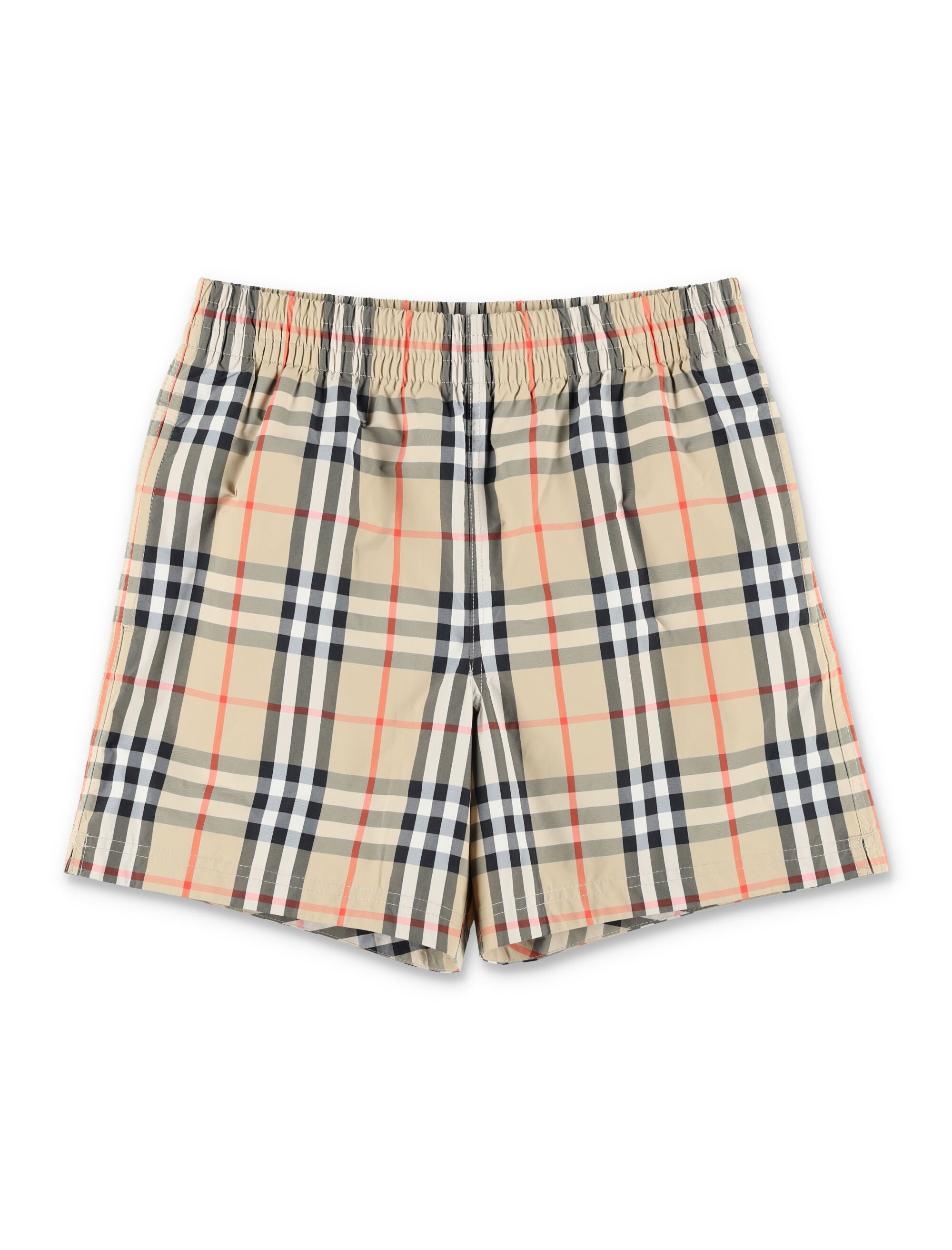 Burberry Check swim shorts for kids Sand Ip Polyamide Swimwear