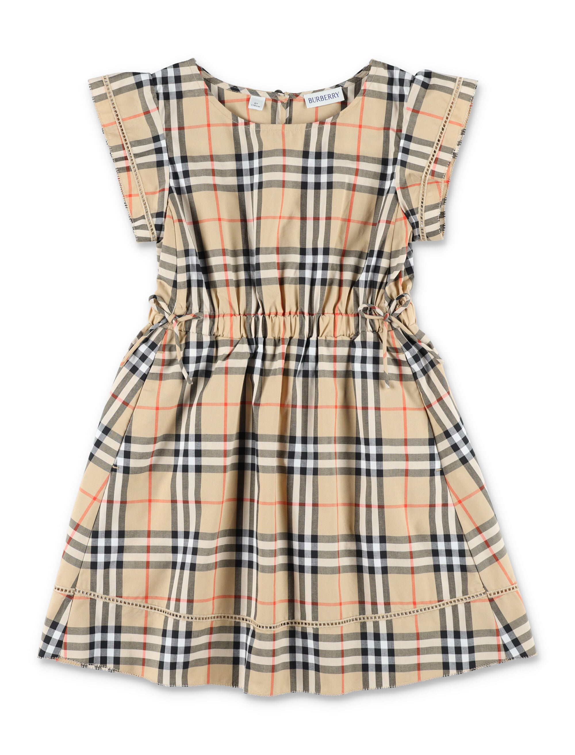 Burberry girls Check cotton dress Sand Ip