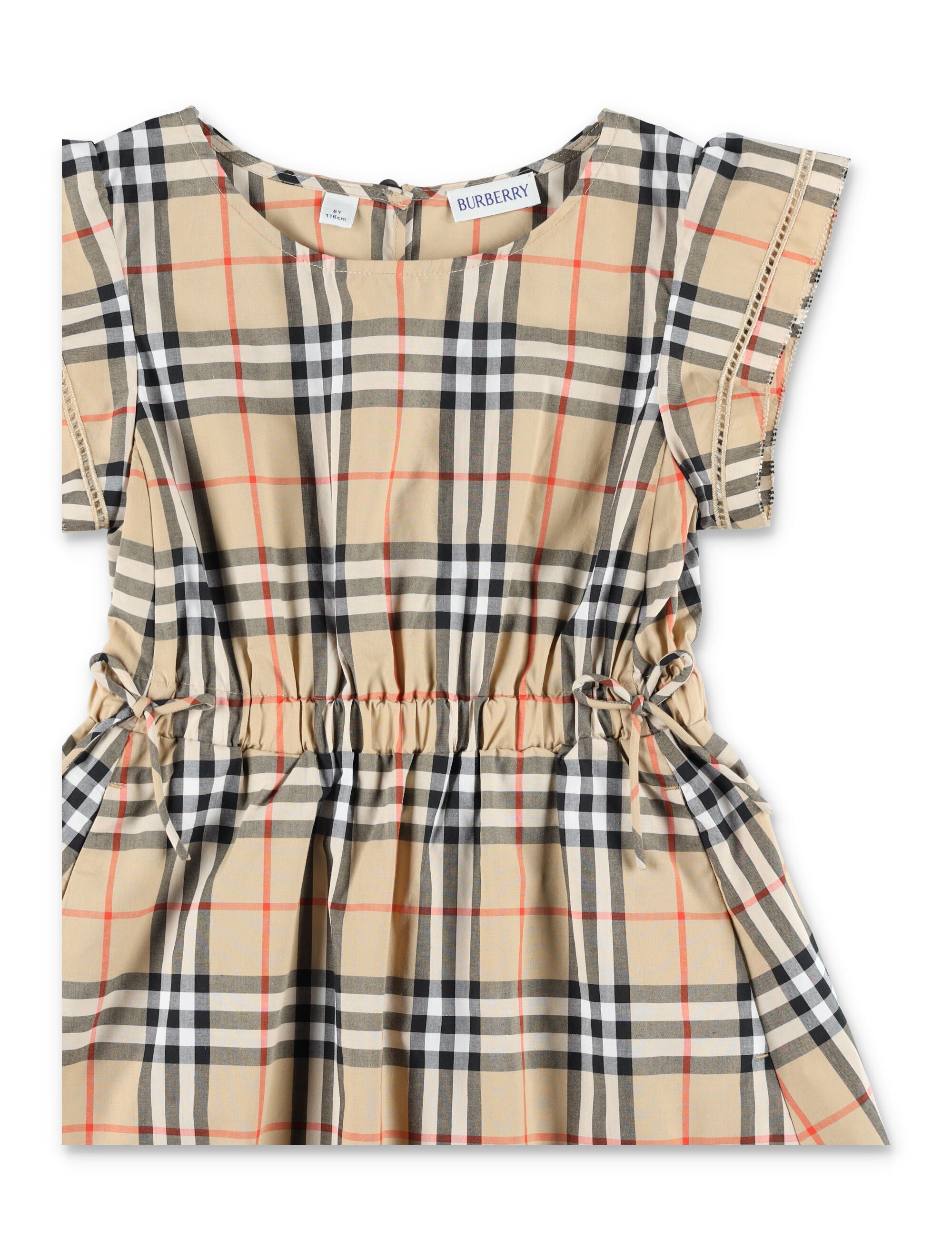Burberry girls Check cotton dress Sand Ip