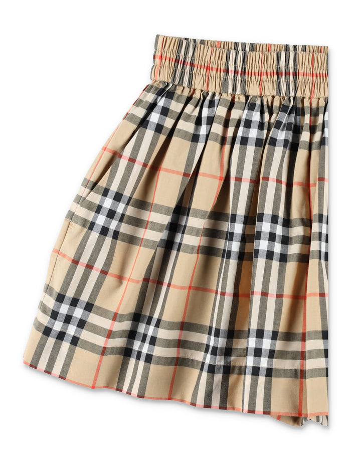 Burberry cotton Check shorts for kids Sand Ip