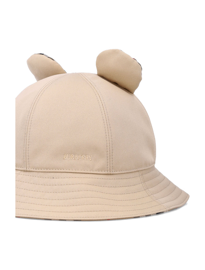 Burberry girls Bear bucket hat Honey Cotton