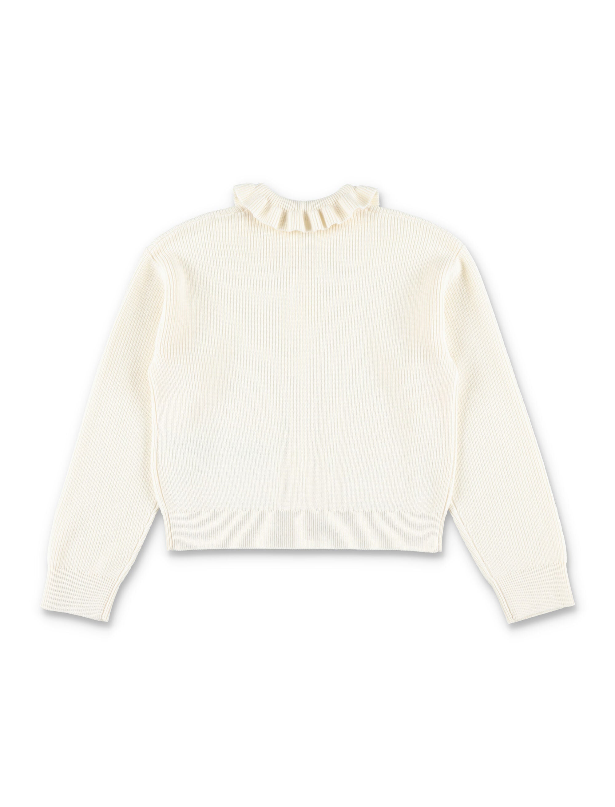 Burberry girls cotton wool check pocket cardigan Ivory