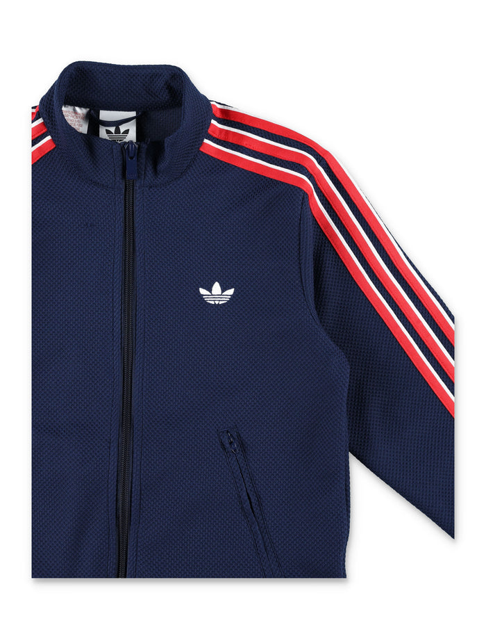 Adidas Originals zip-up jacket in blue Night Indigo Recycled Polyester Sweatshirt