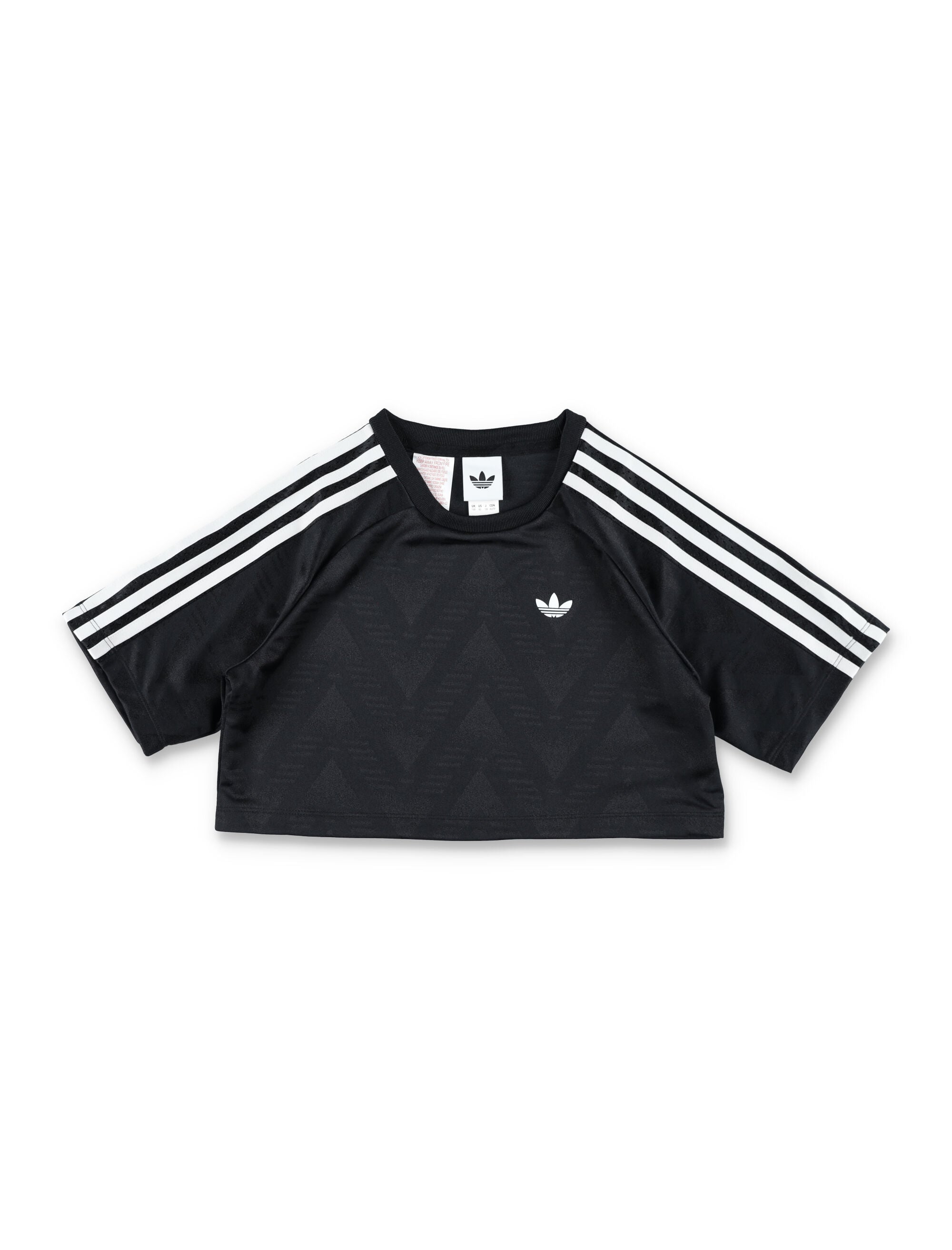 Adidas Originals black cropped t-shirt for kids Black/white Polyster Tshirt