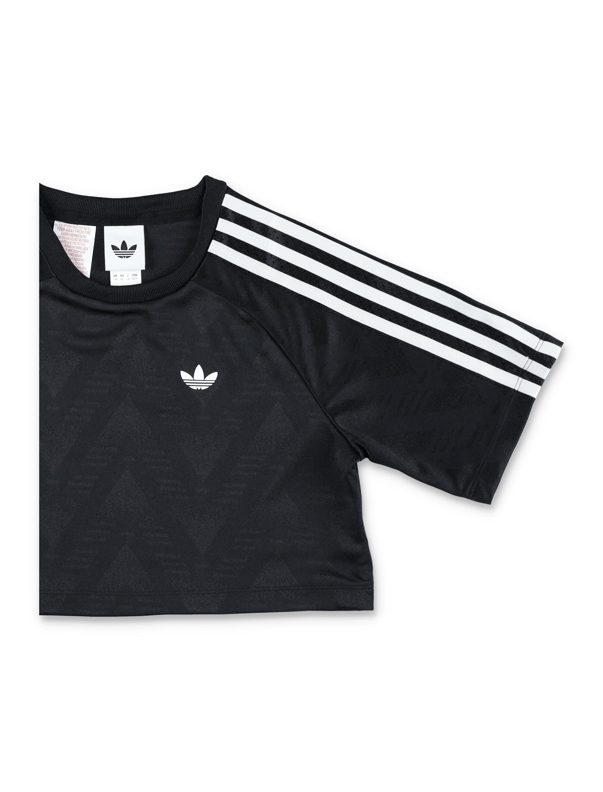 Adidas Originals black cropped t-shirt for kids Black/white Polyster Tshirt