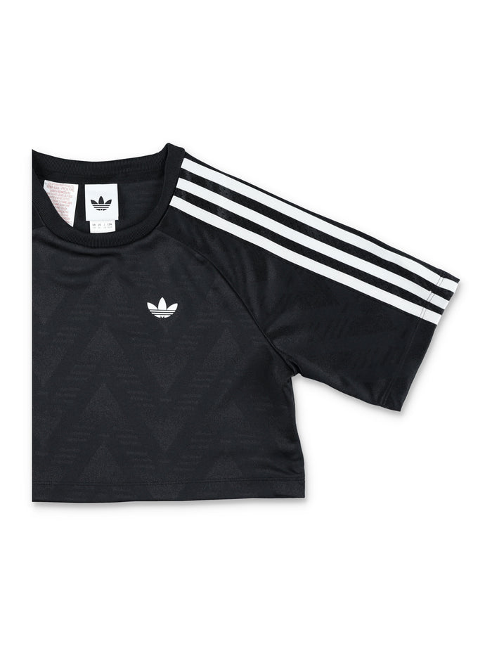 Adidas Originals black cropped t-shirt for kids Black/white Polyster Tshirt