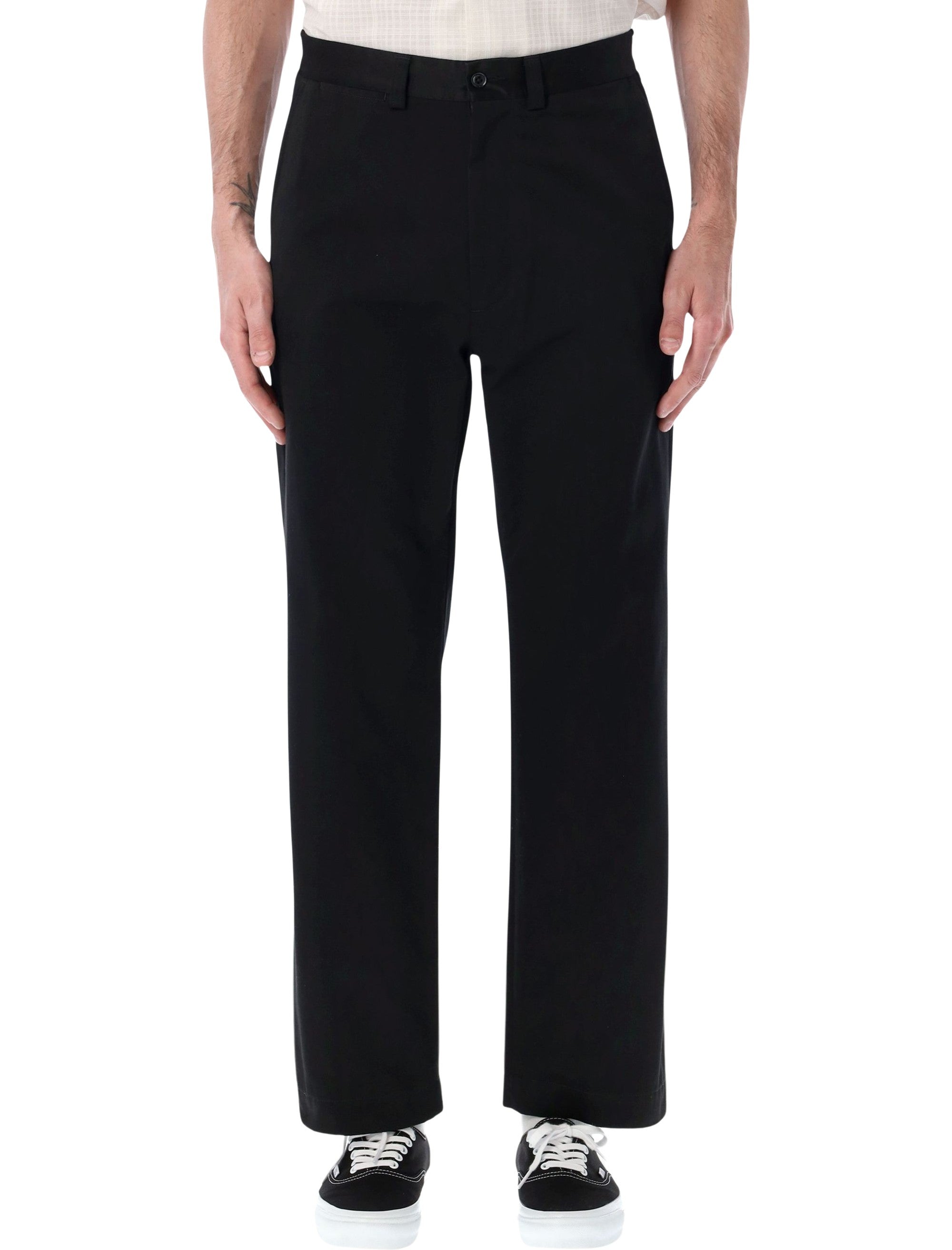 Nanamica Straight-Leg Chino Pants Black Cotton