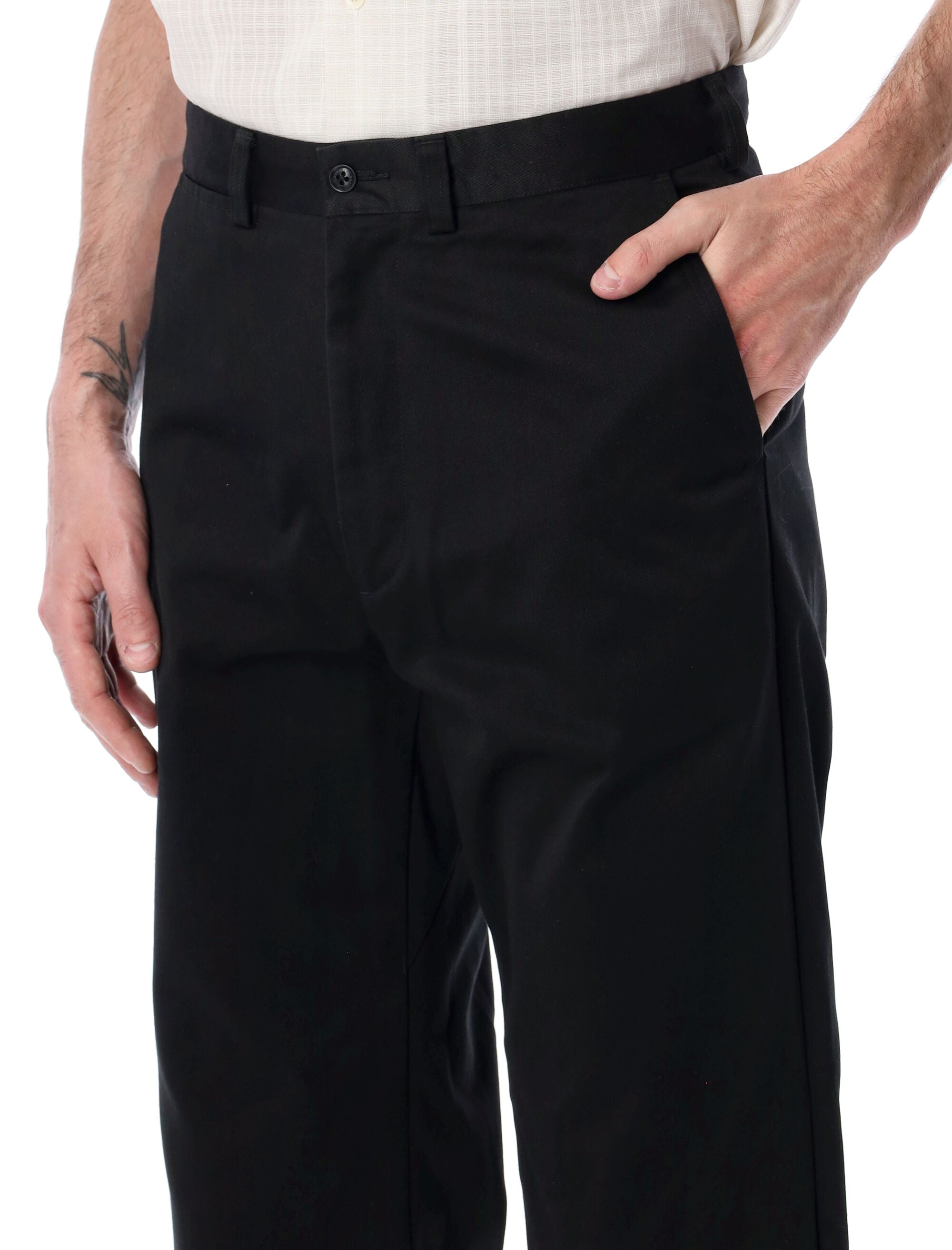 Nanamica Straight-Leg Chino Pants Black Cotton
