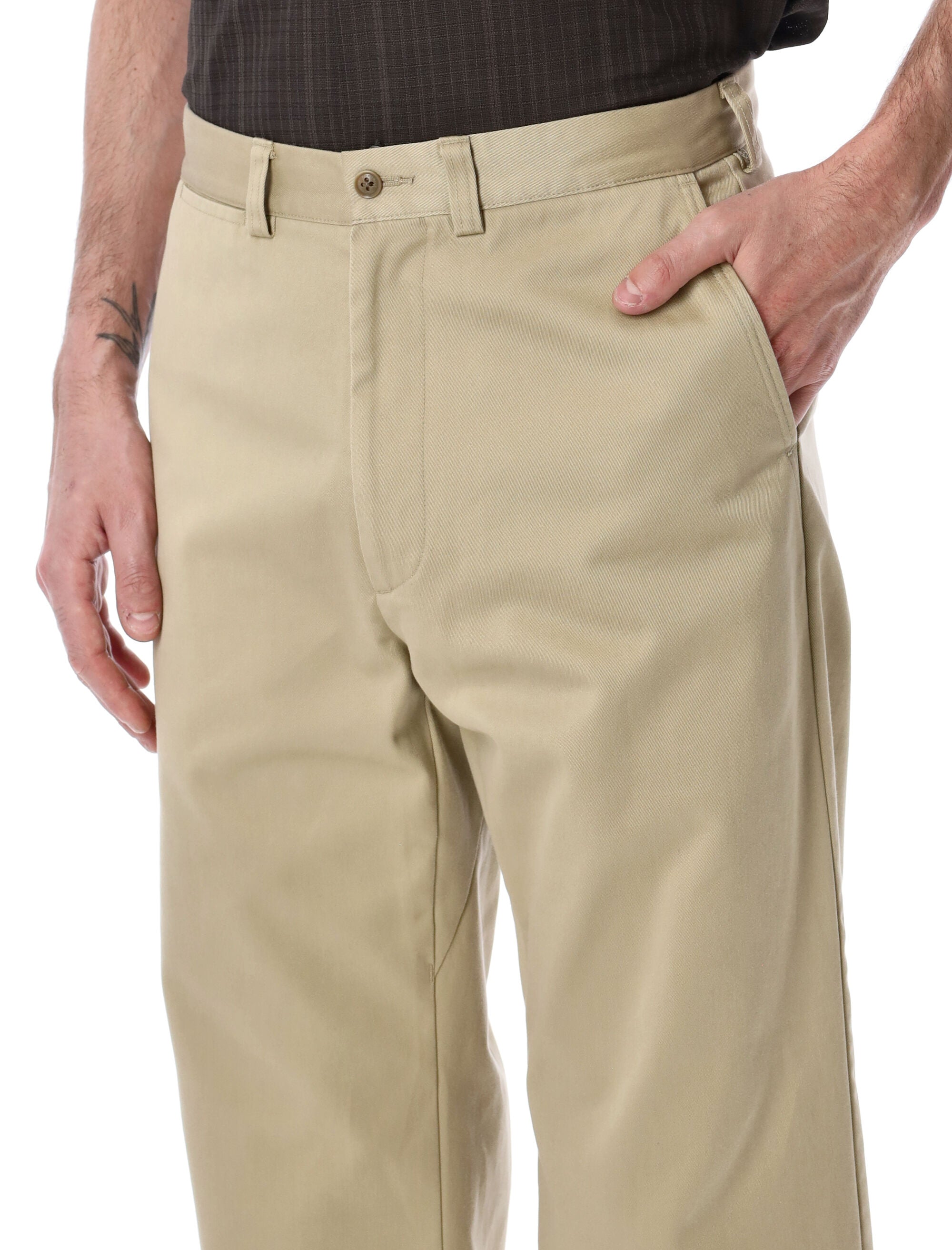 Nanamica Straight-Leg Chino Pants Khaki Cotton