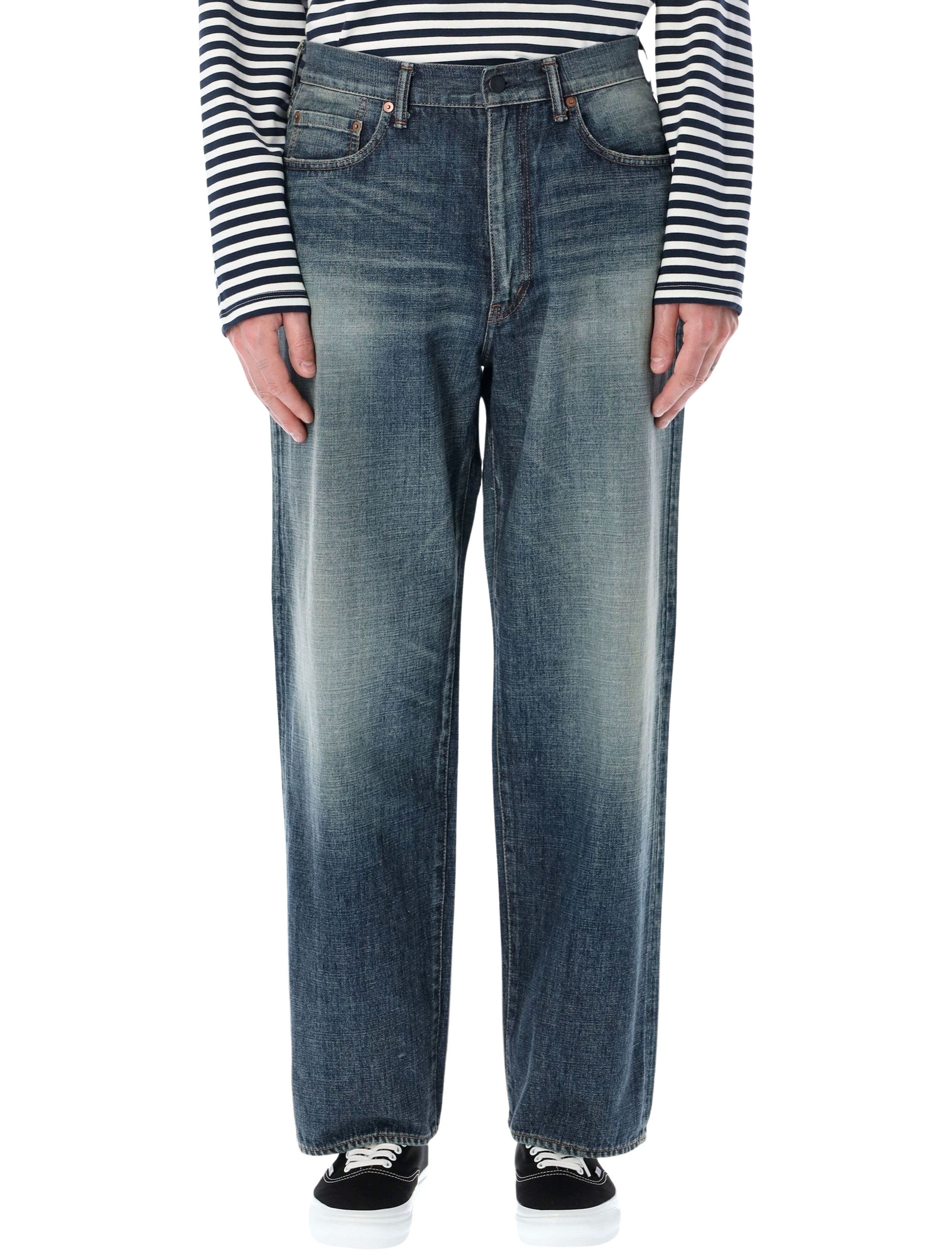 Nanamica Washed Selvedge Denim Jeans Vintage Indigo Cotton