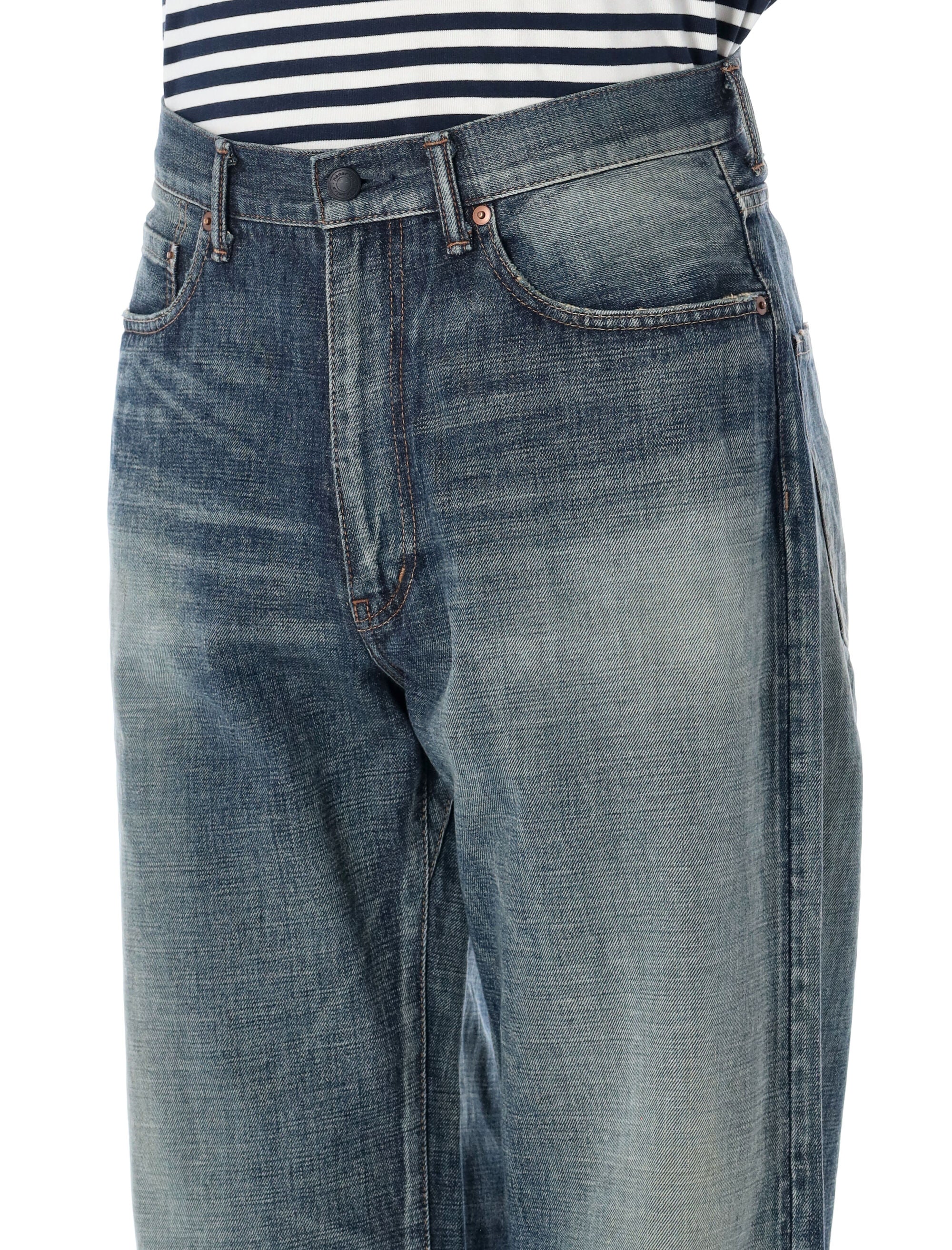 Nanamica Washed Selvedge Denim Jeans Vintage Indigo Cotton
