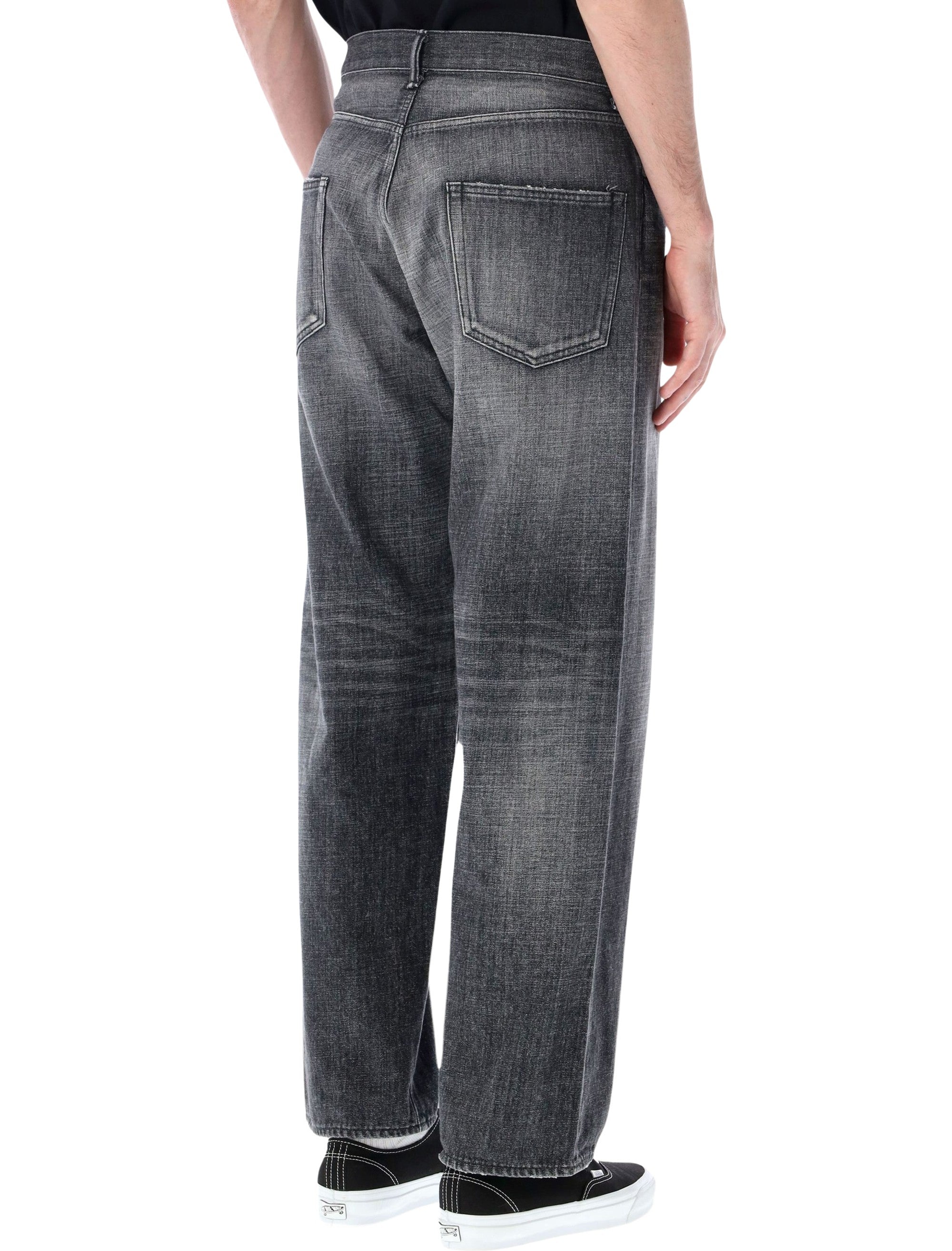 Nanamica Washed Selvedge Denim Jeans Vintage Black Cotton