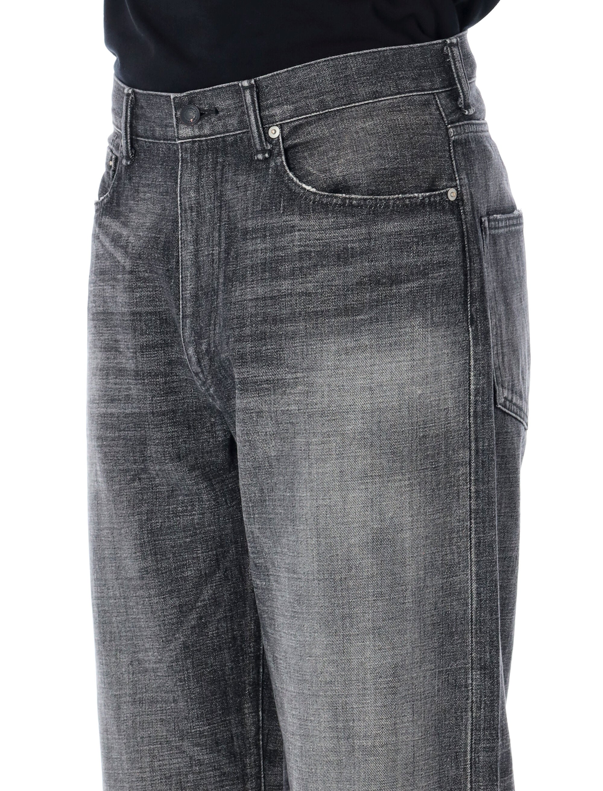 Nanamica Washed Selvedge Denim Jeans Vintage Black Cotton