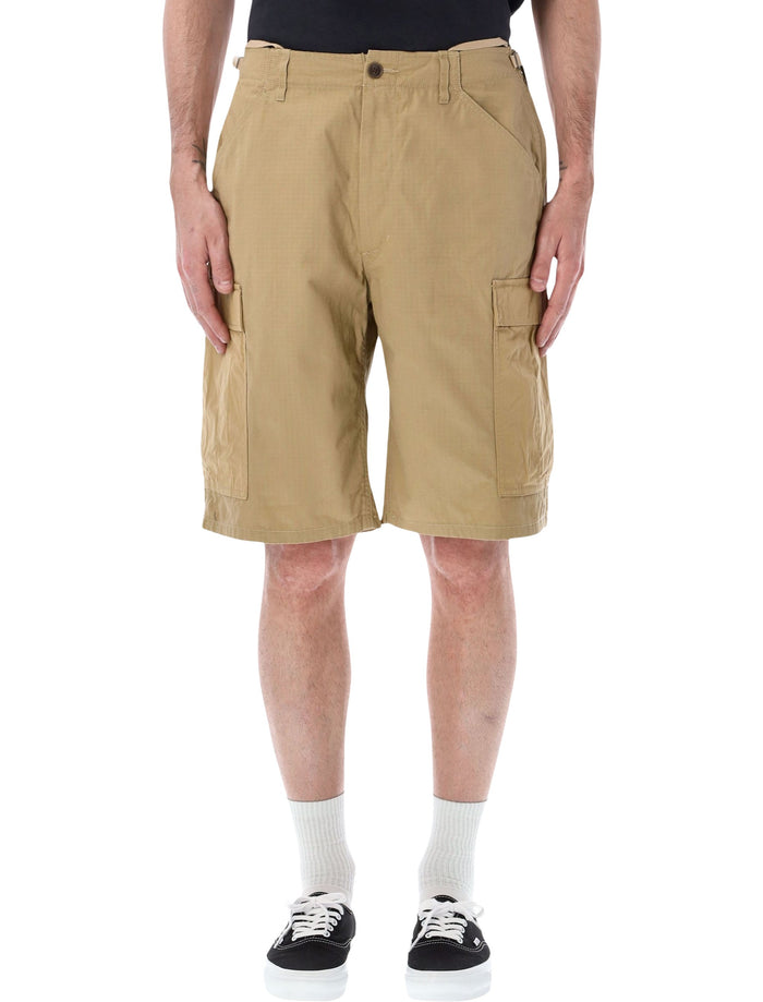 Nanamica Ripstop Cargo Shorts Beige Cotton